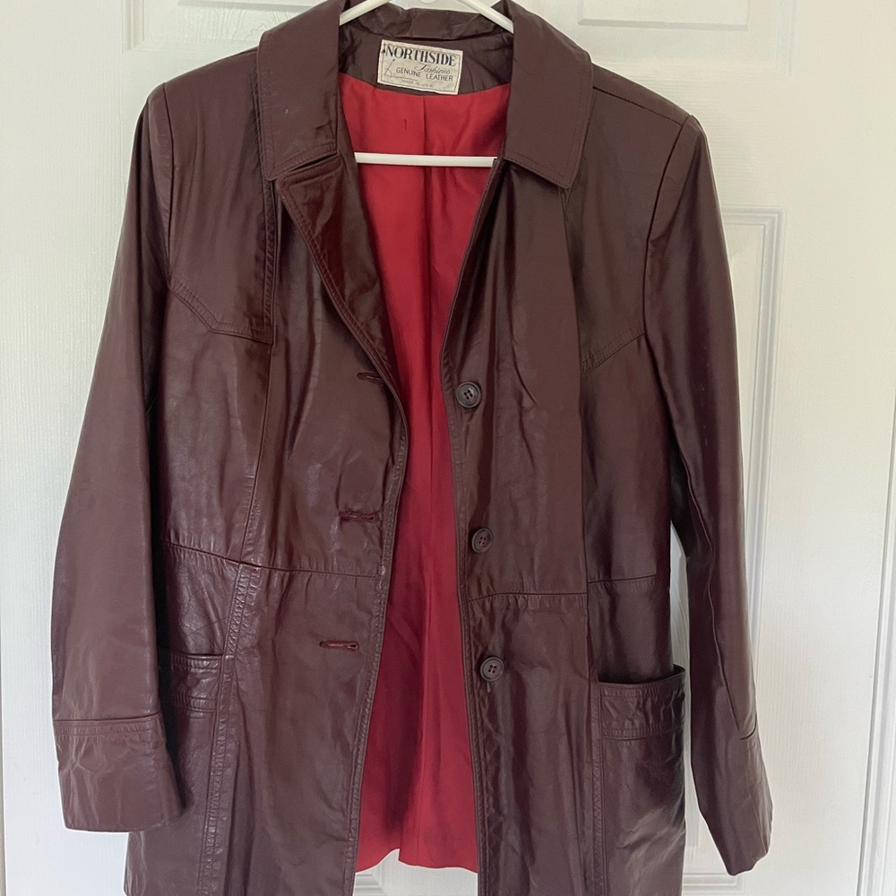 Northside Women's Maroon Leather Jacket